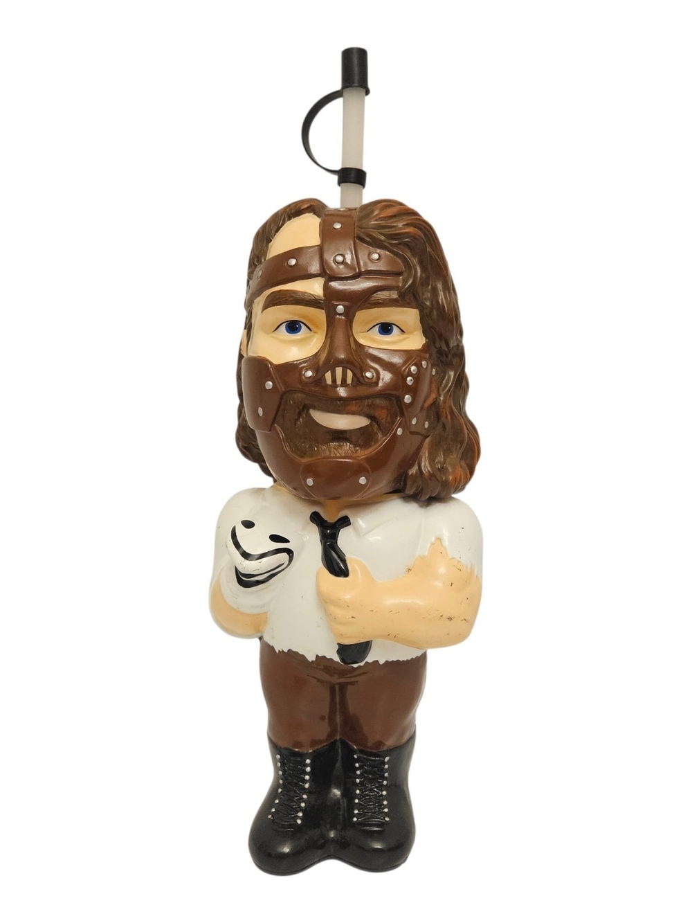 1999 WWF Mankind Big Sipper Chug Cup Water Bottle Vintage Nostalgic Mick Foley